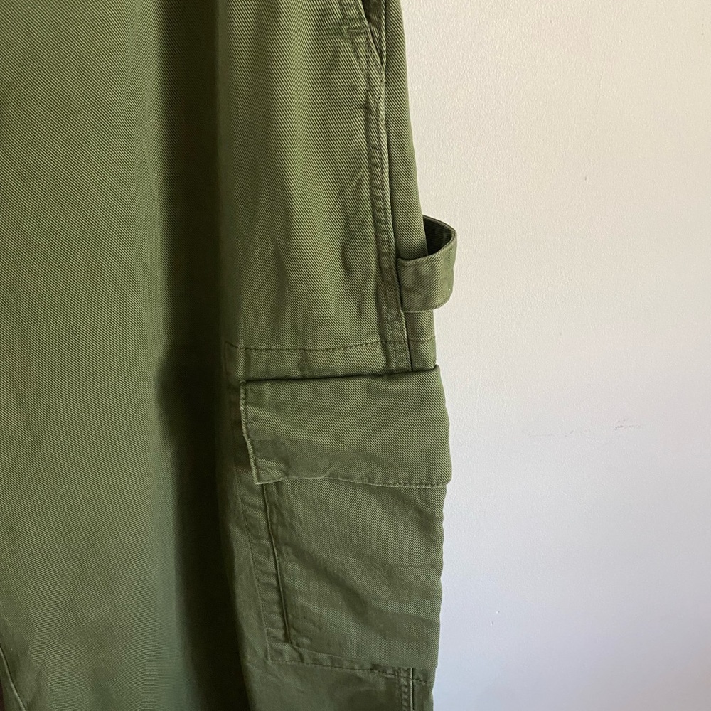 GAP Women’s Green Wide Leg Cargo Pants Size 14 Tall Streetwear - Picture 4 of 10